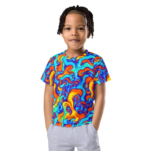 Painted Pulse on a Kids Crew Neck T-Shirt