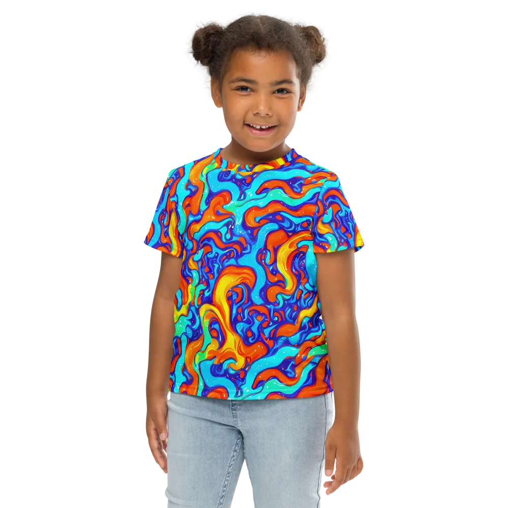 Painted Pulse on Kids Crew Neck T-Shirt — Front