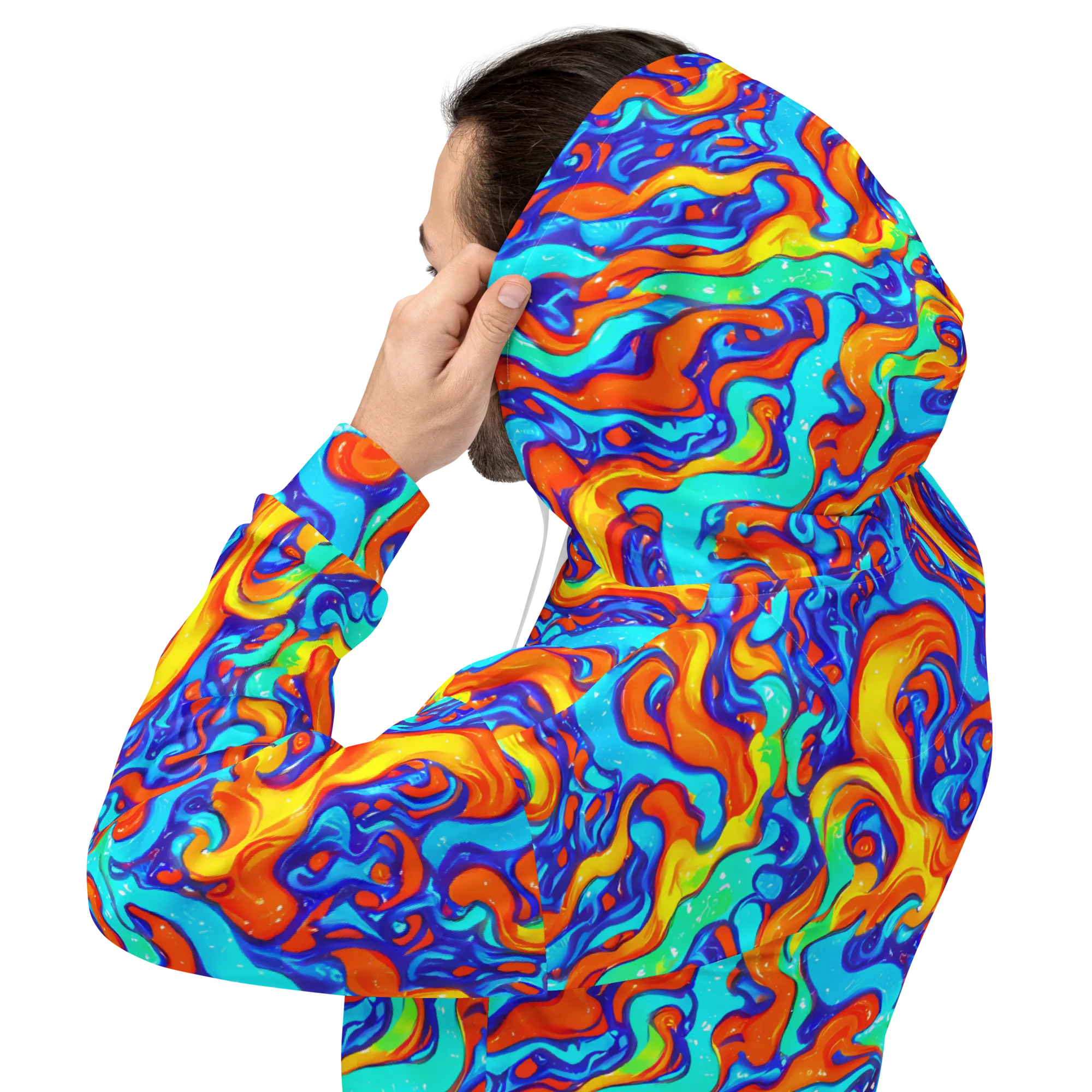 Painted Pulse on Hoodie — Back