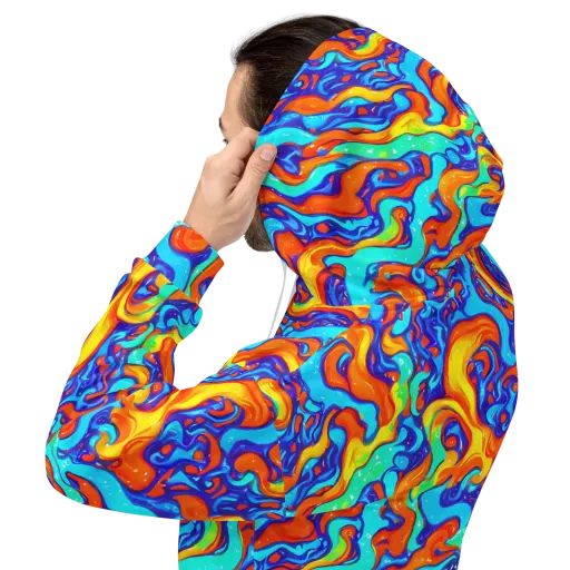 Painted Pulse on a Hoodie