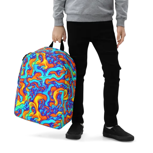 Painted Pulse on a Minimalist Backpack