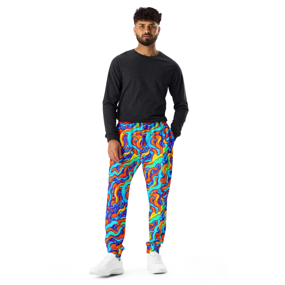 Painted Pulse on Men's Joggers — Front