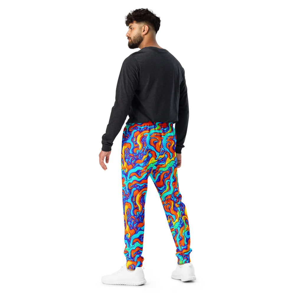 Painted Pulse on Men's Joggers — Back