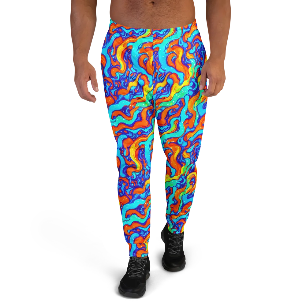 Painted Pulse on Men's Joggers — Front