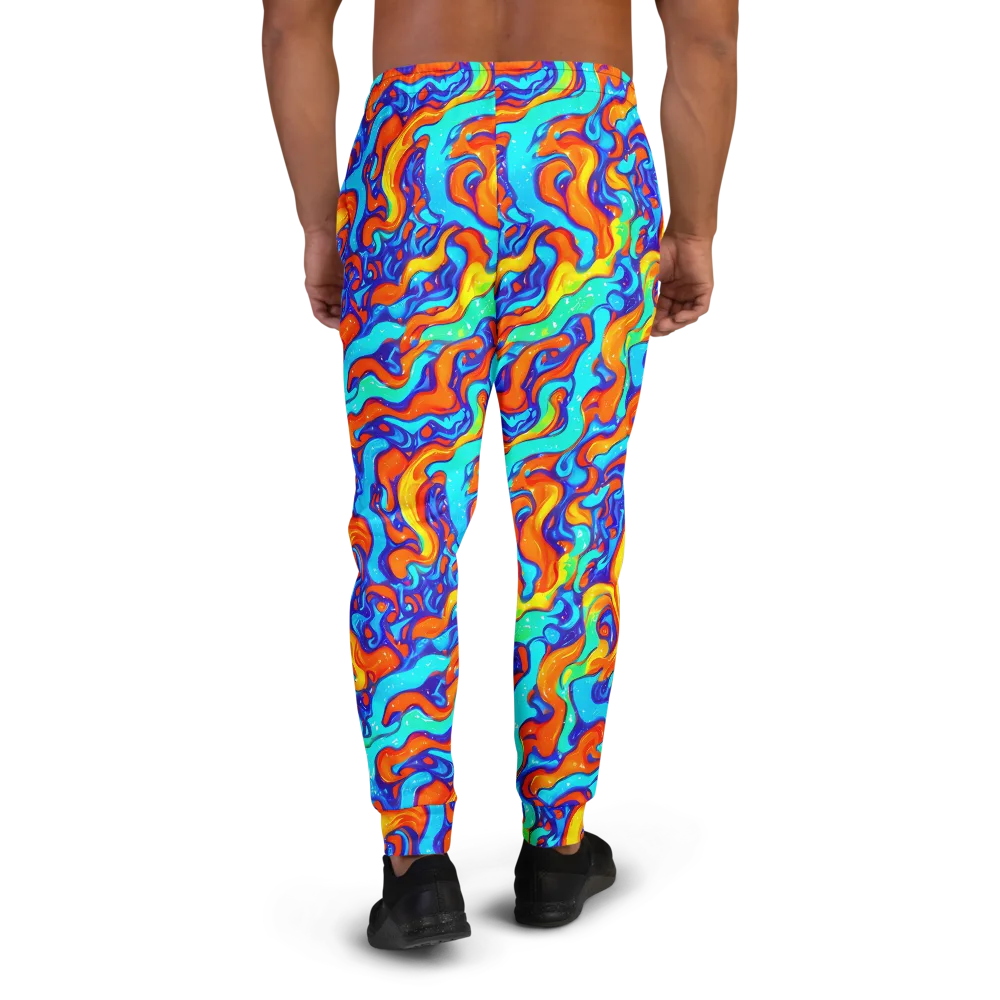 Painted Pulse on Men's Joggers — Back