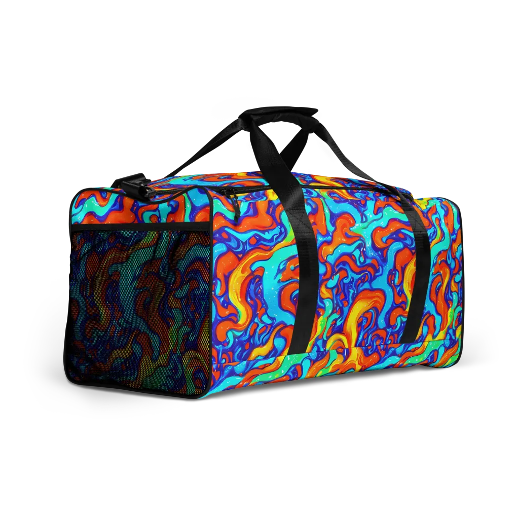 Painted Pulse on Duffle Bag — Right Front