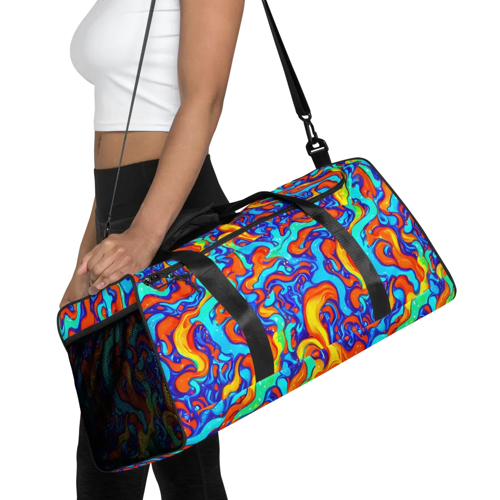 Painted Pulse on Duffle Bag — Front