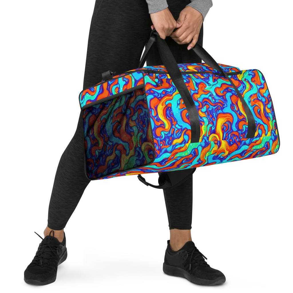 Painted Pulse on Duffle Bag — Right Front