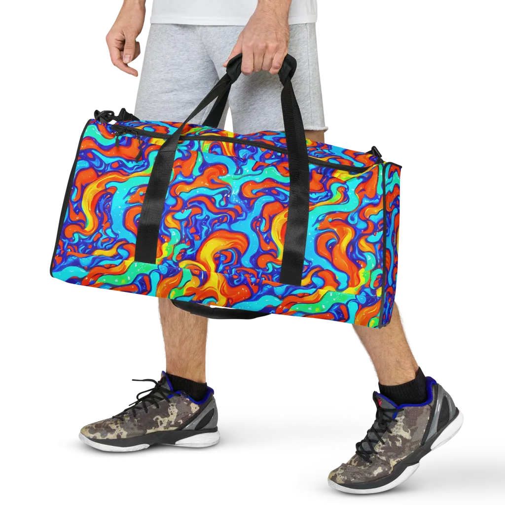 Painted Pulse on Duffle Bag — Front
