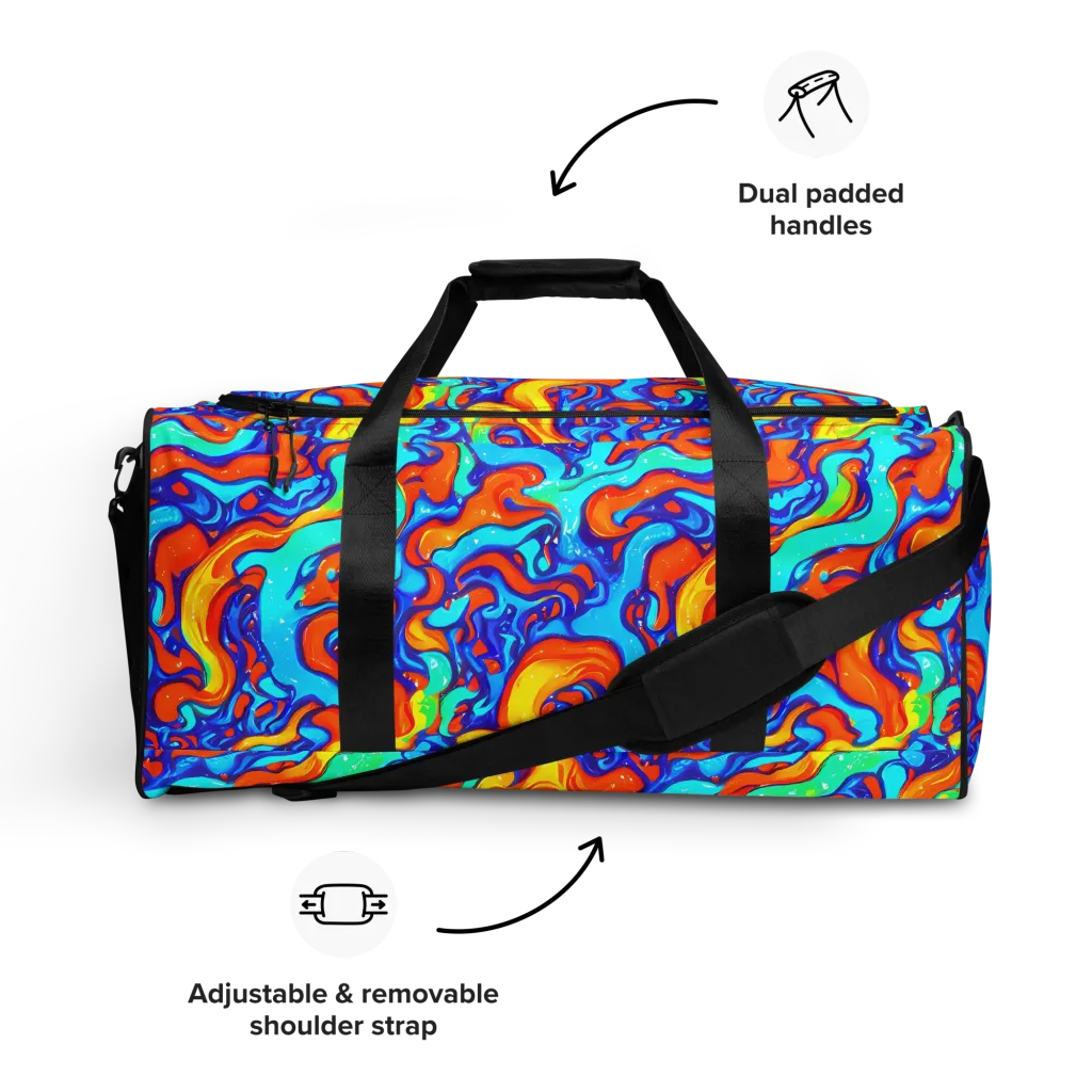 Painted Pulse on Duffle Bag — Front