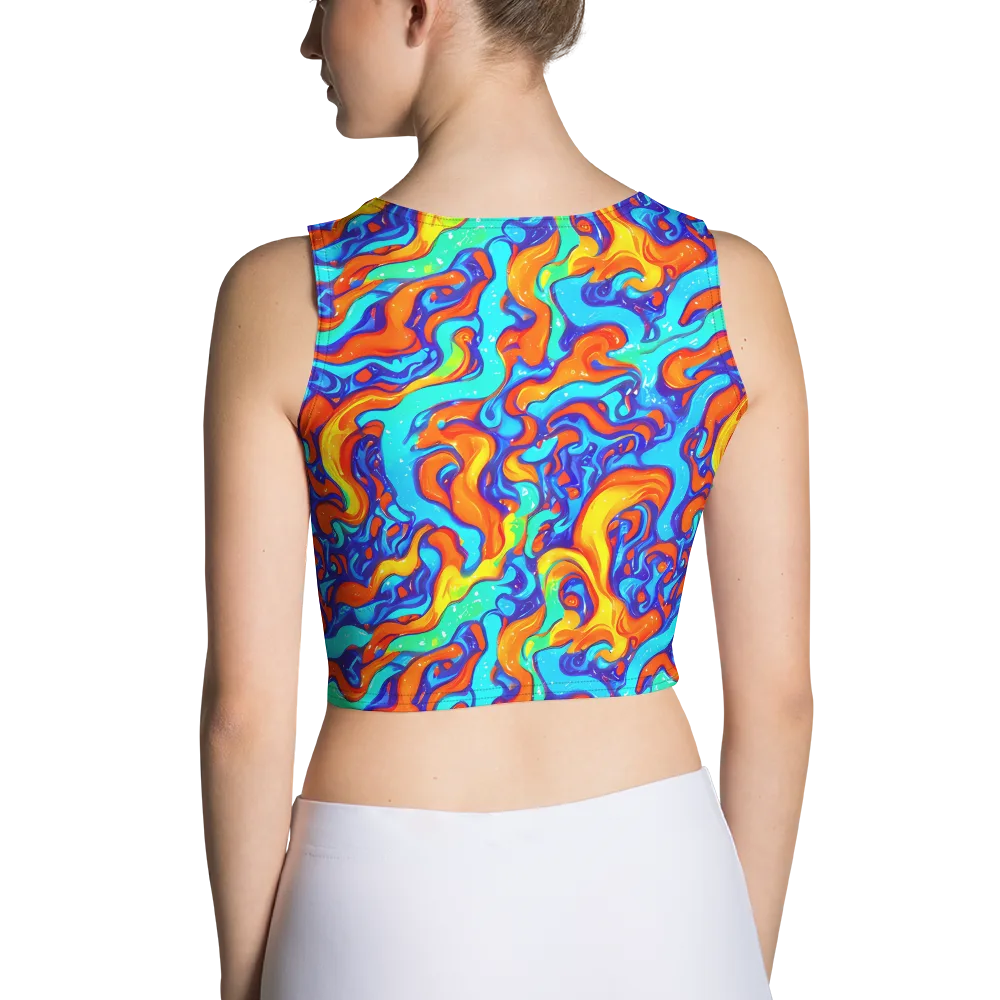 Painted Pulse on Crop Top — Back