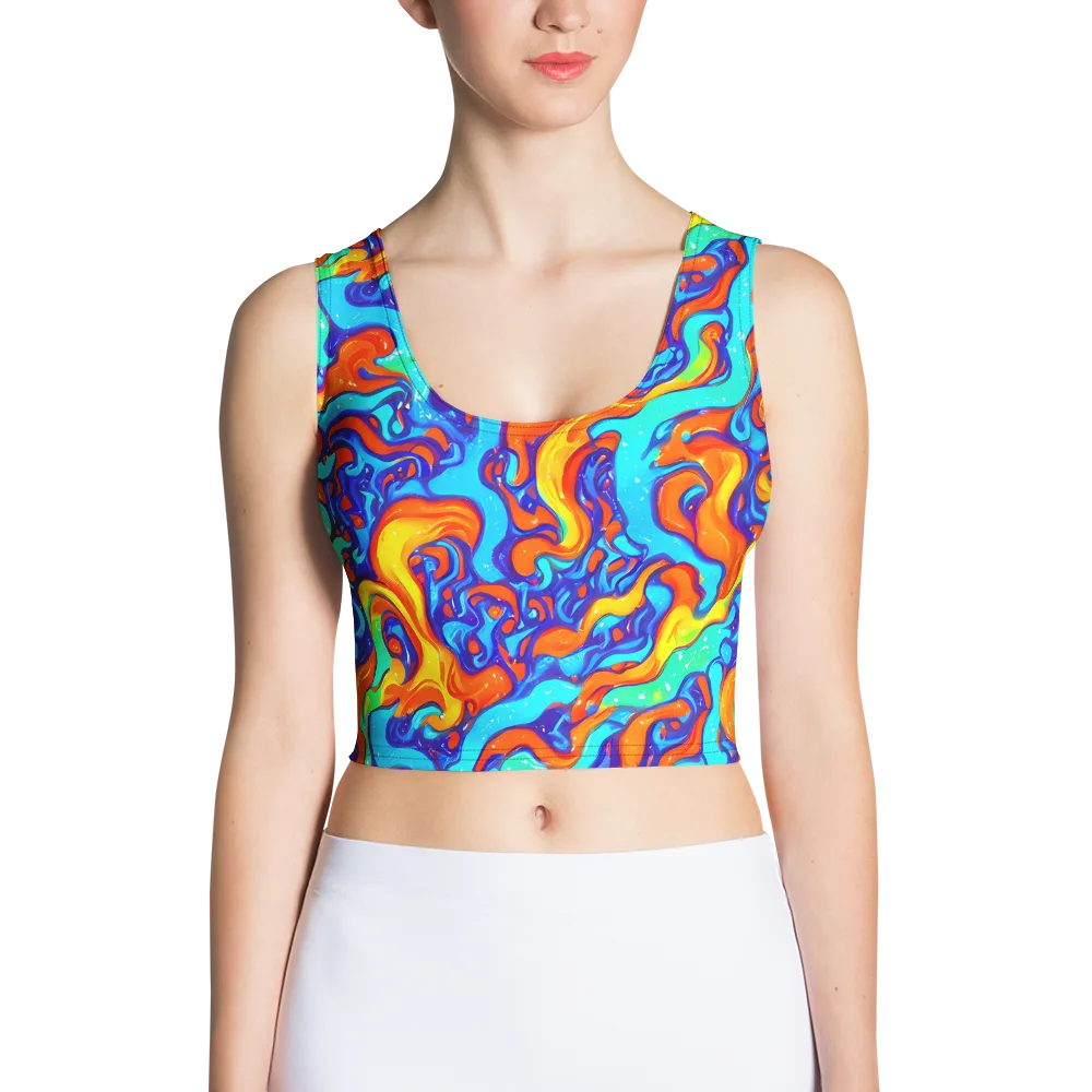 Painted Pulse on Crop Top — Front