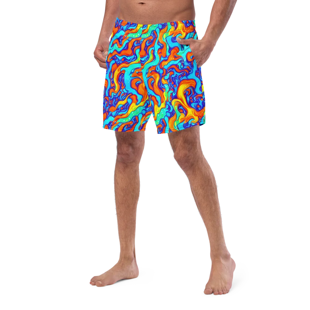 Painted Pulse on Swim Trunks — Left Front