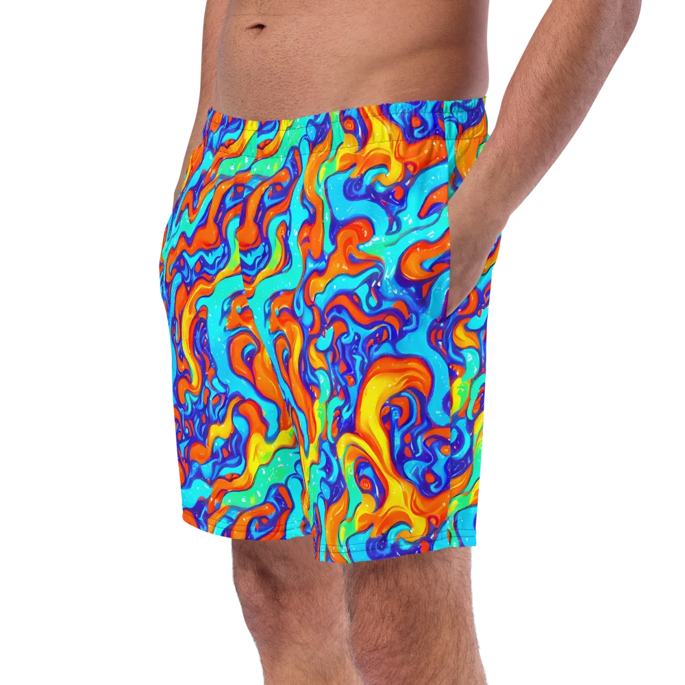 Painted Pulse on Swim Trunks — Left Front