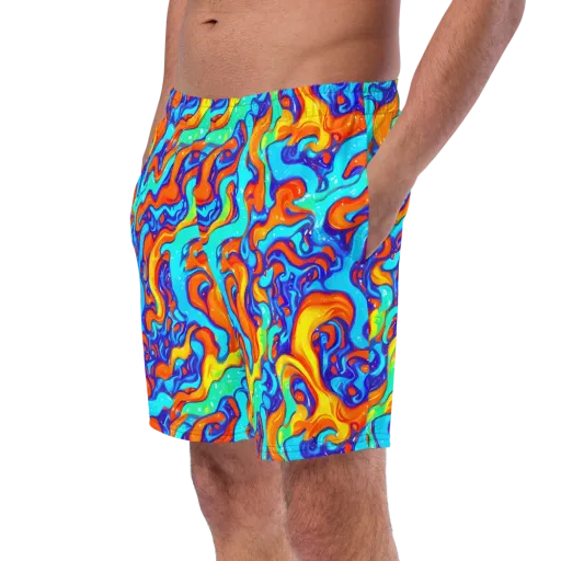 Painted Pulse on a Swim Trunks