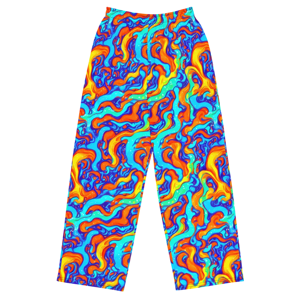 Painted Pulse on Wide-Leg Pants — Front