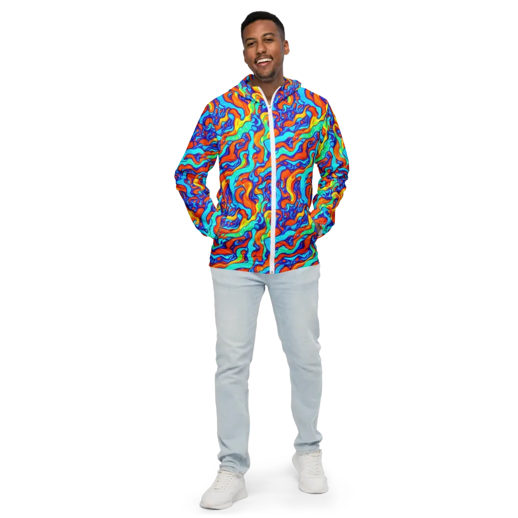Painted Pulse on Men's Windbreaker — Front