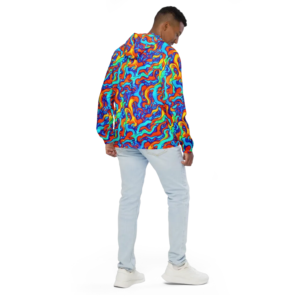 Painted Pulse on Men's Windbreaker — Back