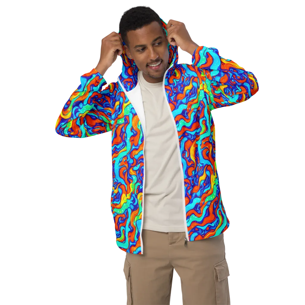Painted Pulse on Men's Windbreaker — Front