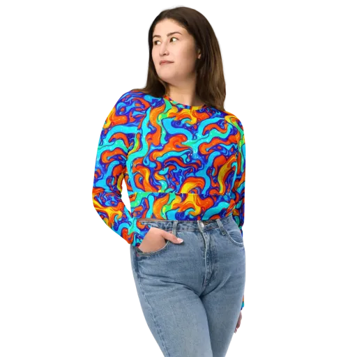 Painted Pulse on a Long Sleeve Crop Top