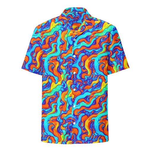 Painted Pulse on a Button Shirt