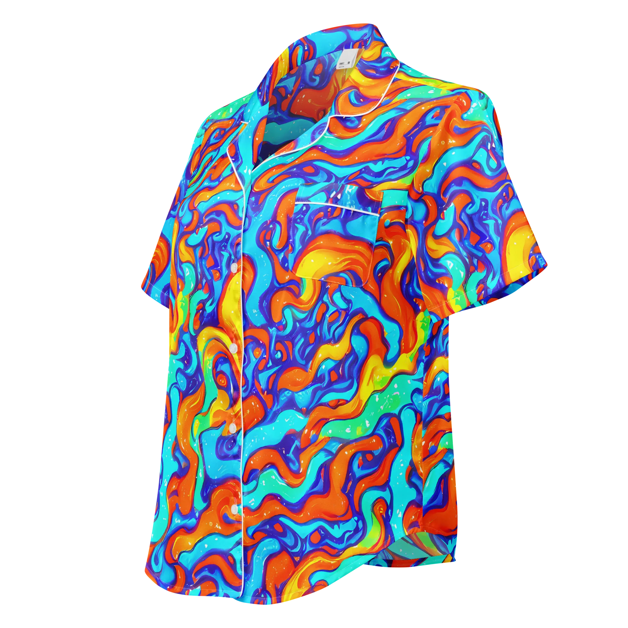 Painted Pulse on Women's Short Sleeve Pajama Top — Left Front