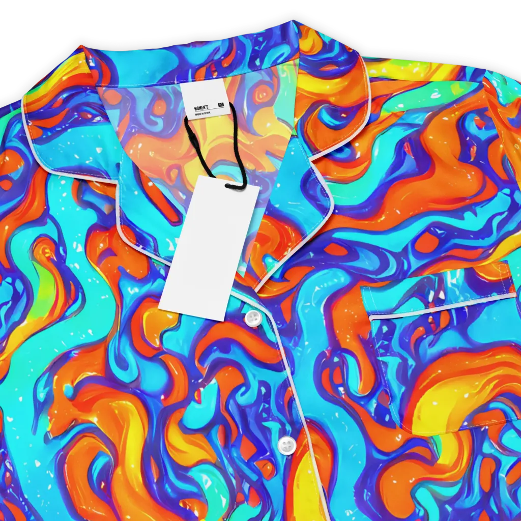 Painted Pulse on Women's Short Sleeve Pajama Top — Product details