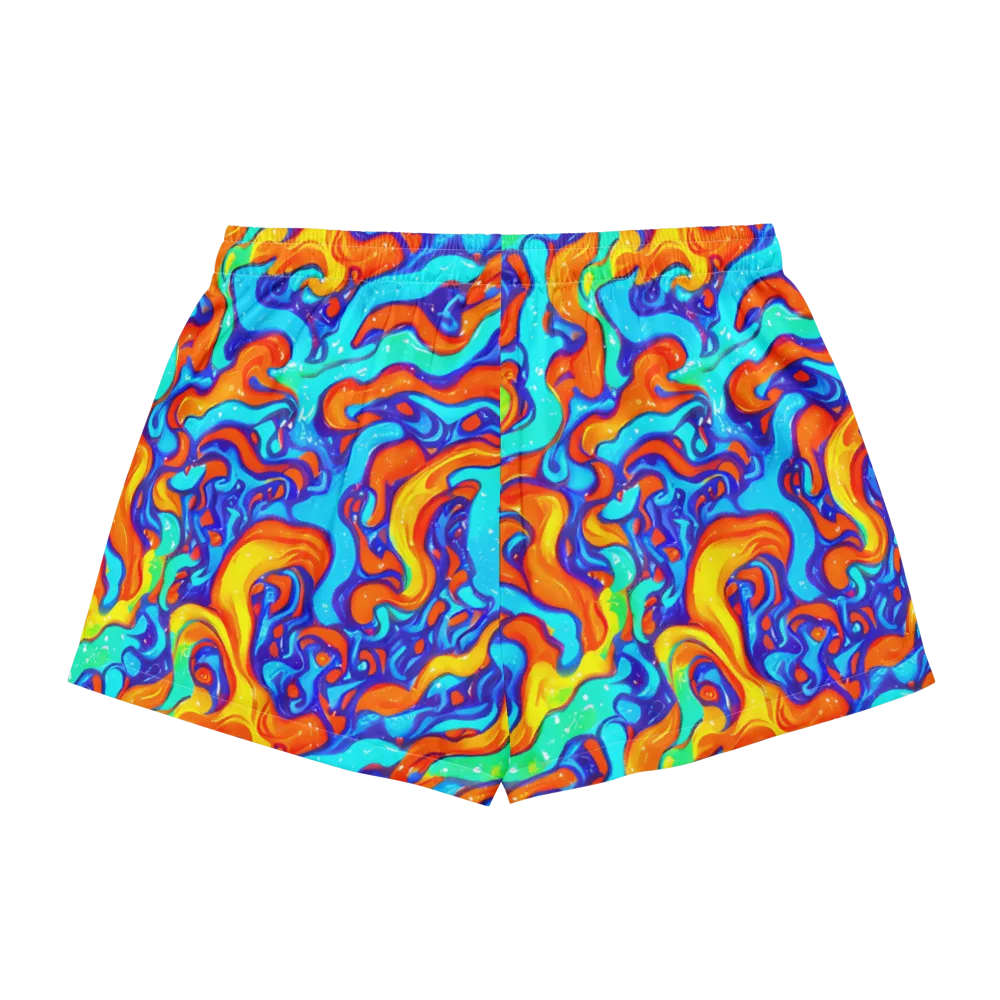 Painted Pulse on Women's Pajama Shorts — Back