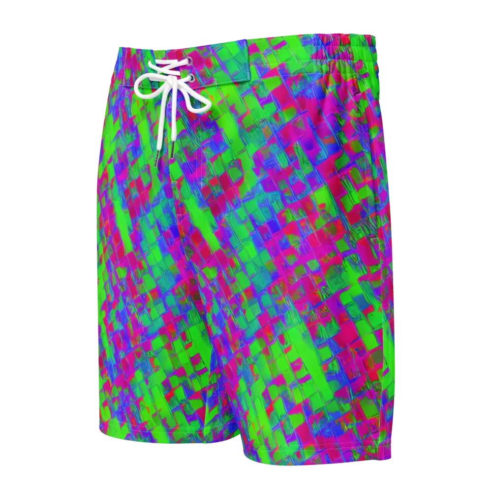 Neon Tapestry on Men's Board Shorts — Front