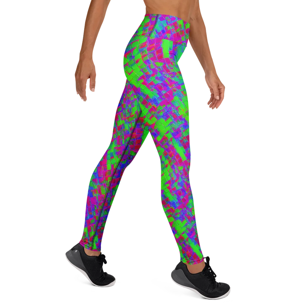 Neon Tapestry on Yoga Leggings — Right