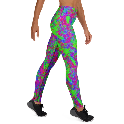 Neon Tapestry on a Yoga Leggings