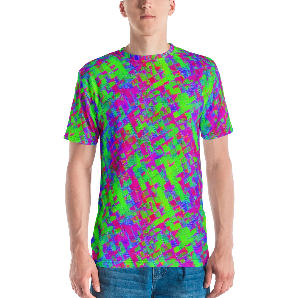 Neon Tapestry on Men's Crew Neck T-Shirt — Front