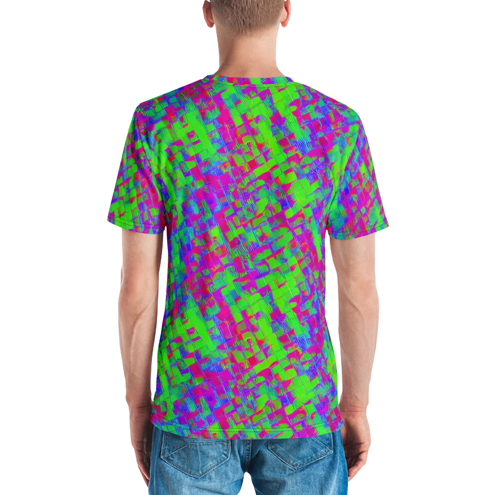 Neon Tapestry on Men's Crew Neck T-Shirt — Back