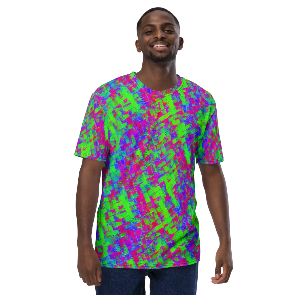 Neon Tapestry on Men's Crew Neck T-Shirt — Front