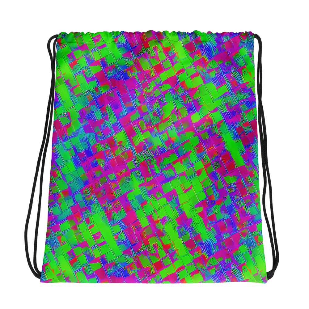 Neon Tapestry on Drawstring Bag — Photo
