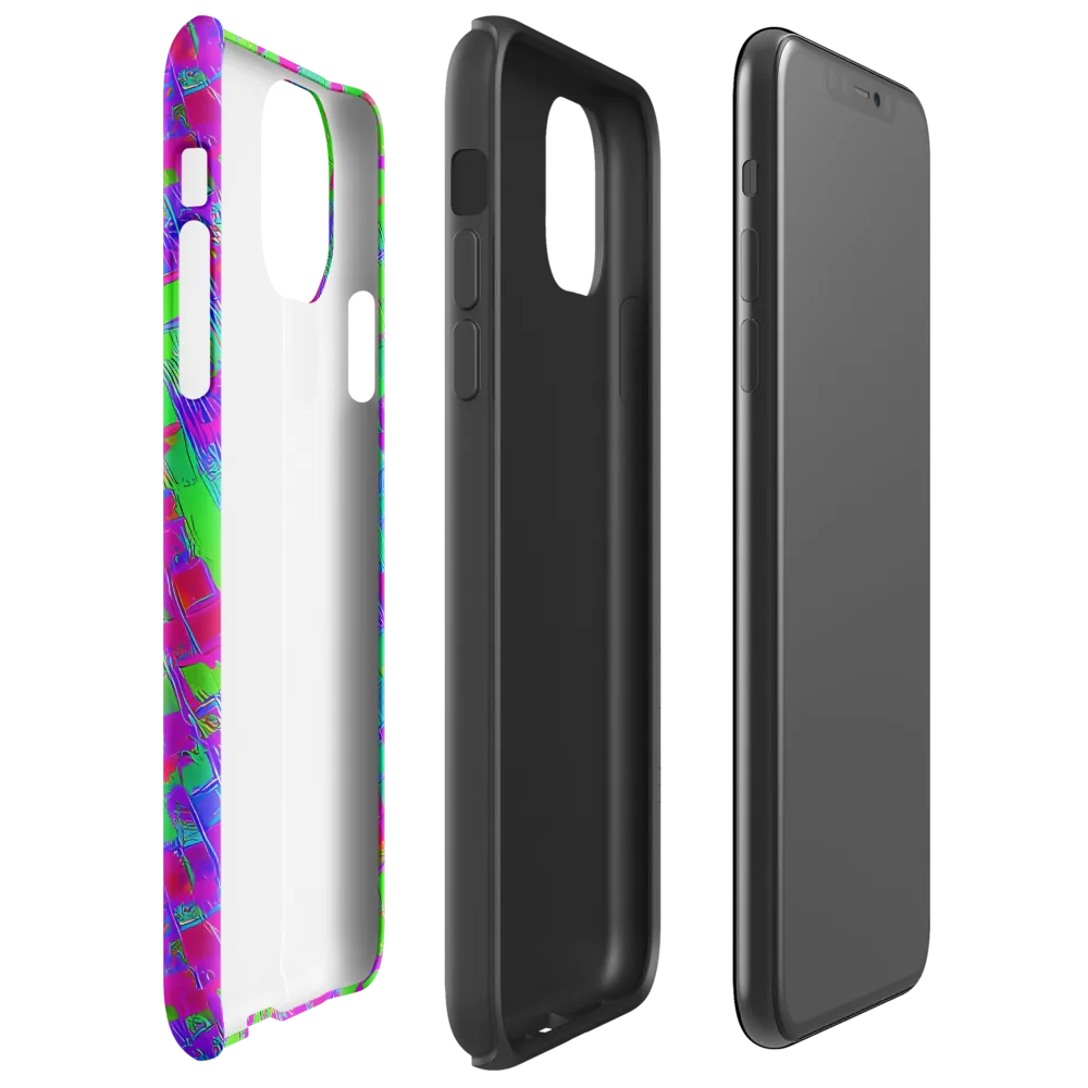 Neon Tapestry on Tough Case for iPhone® — Right