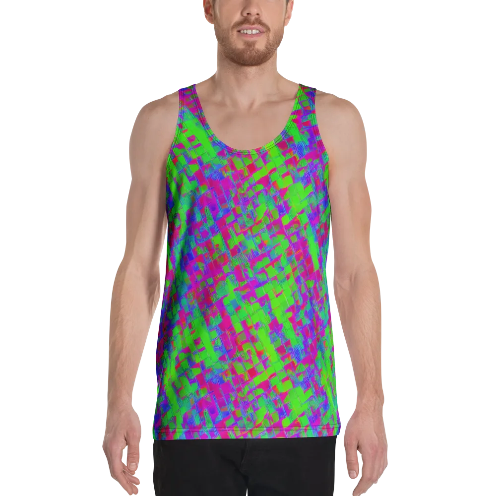 Neon Tapestry on Men's Tank Top — Front