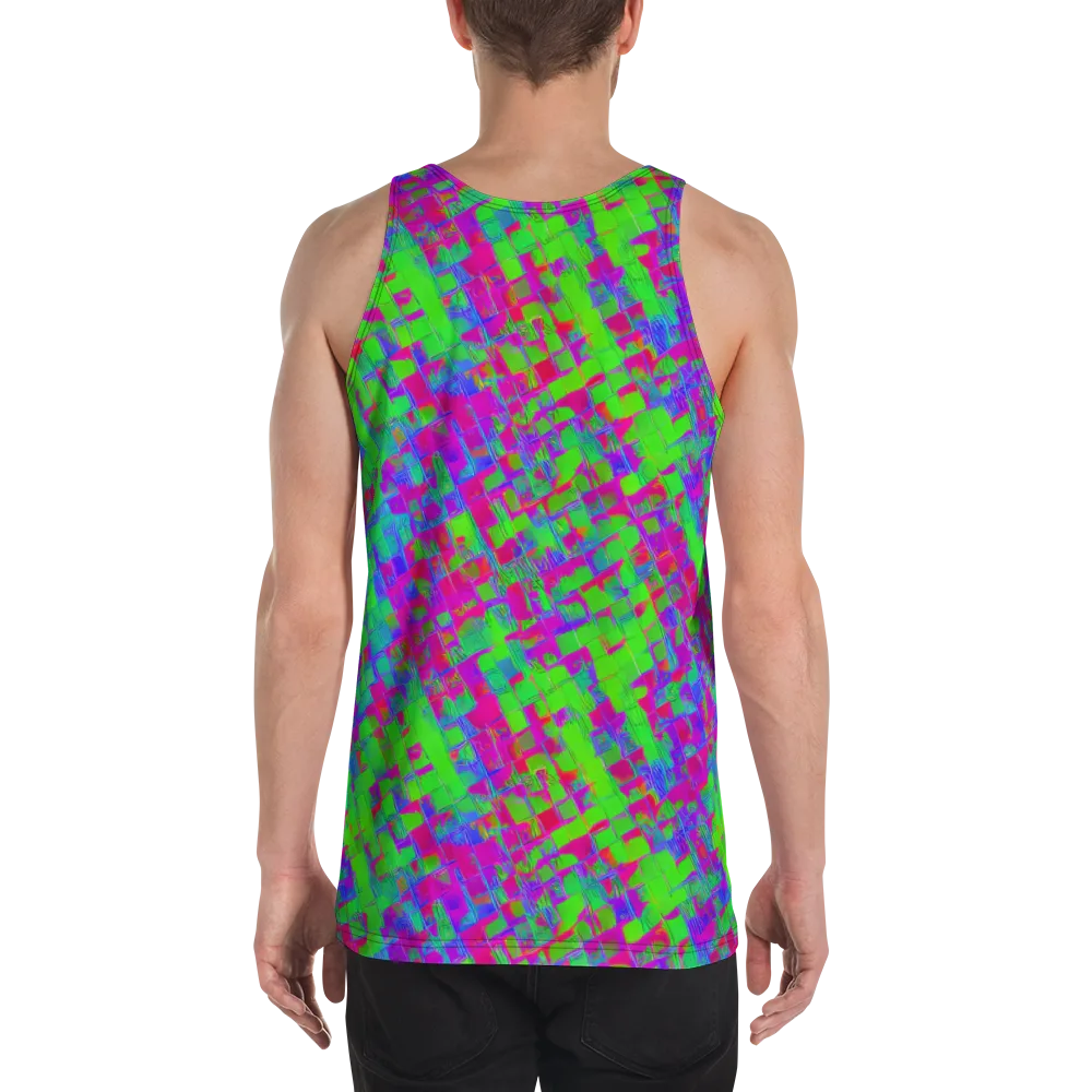 Neon Tapestry on Men's Tank Top — Back