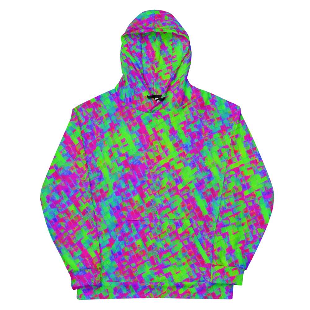 Neon Tapestry on Cotton Hoodie — Front