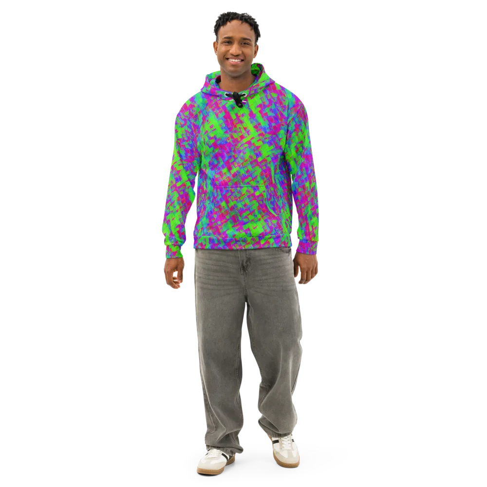 Neon Tapestry on Cotton Hoodie — Front