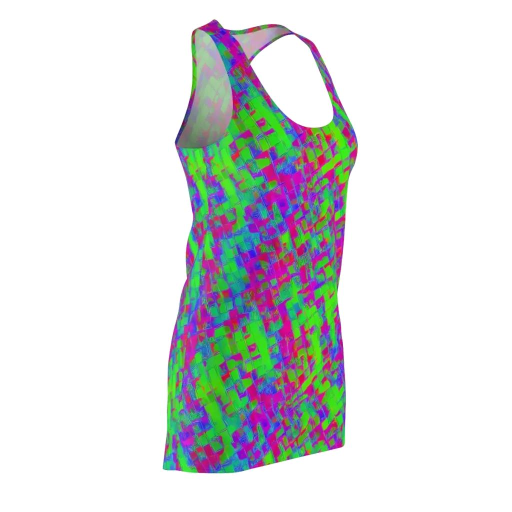 Neon Tapestry on Racerback Dress — Front Side