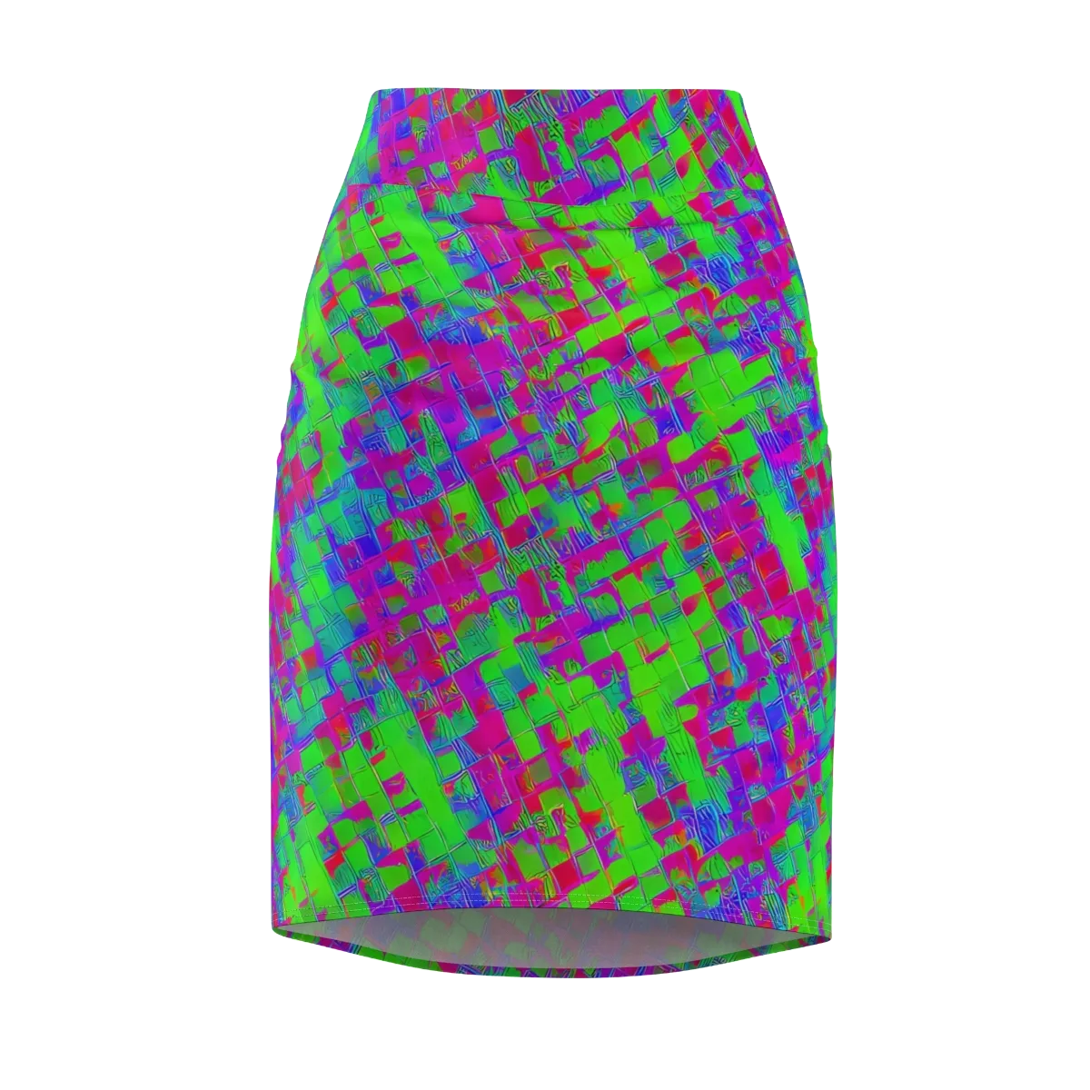 Neon Tapestry on Pencil Skirt — Front