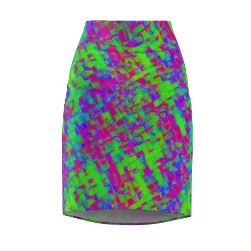 Neon Tapestry on a Pencil Skirt