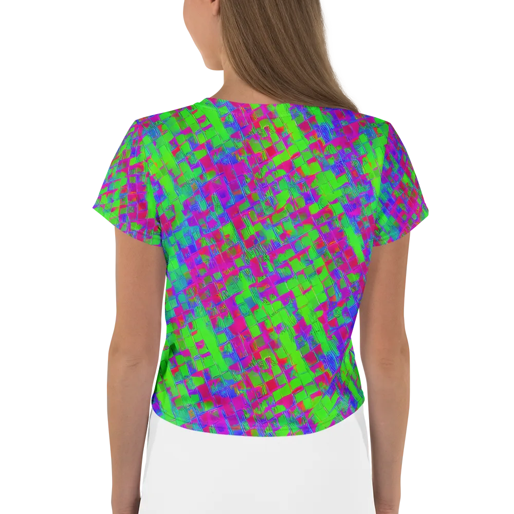 Neon Tapestry on Crop Tee — Back
