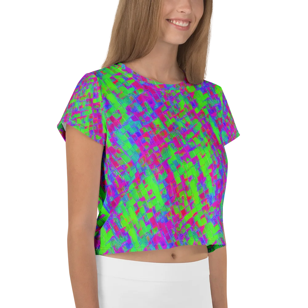 Neon Tapestry on Crop Tee — Right