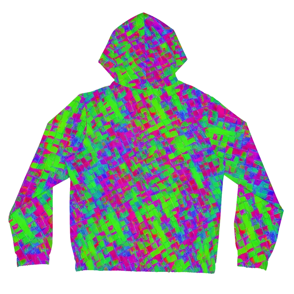 Neon Tapestry on Women's Full-Zip Hoodie — Back