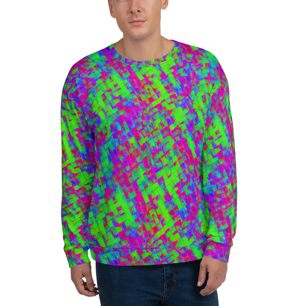 Neon Tapestry on Sweatshirt — Front