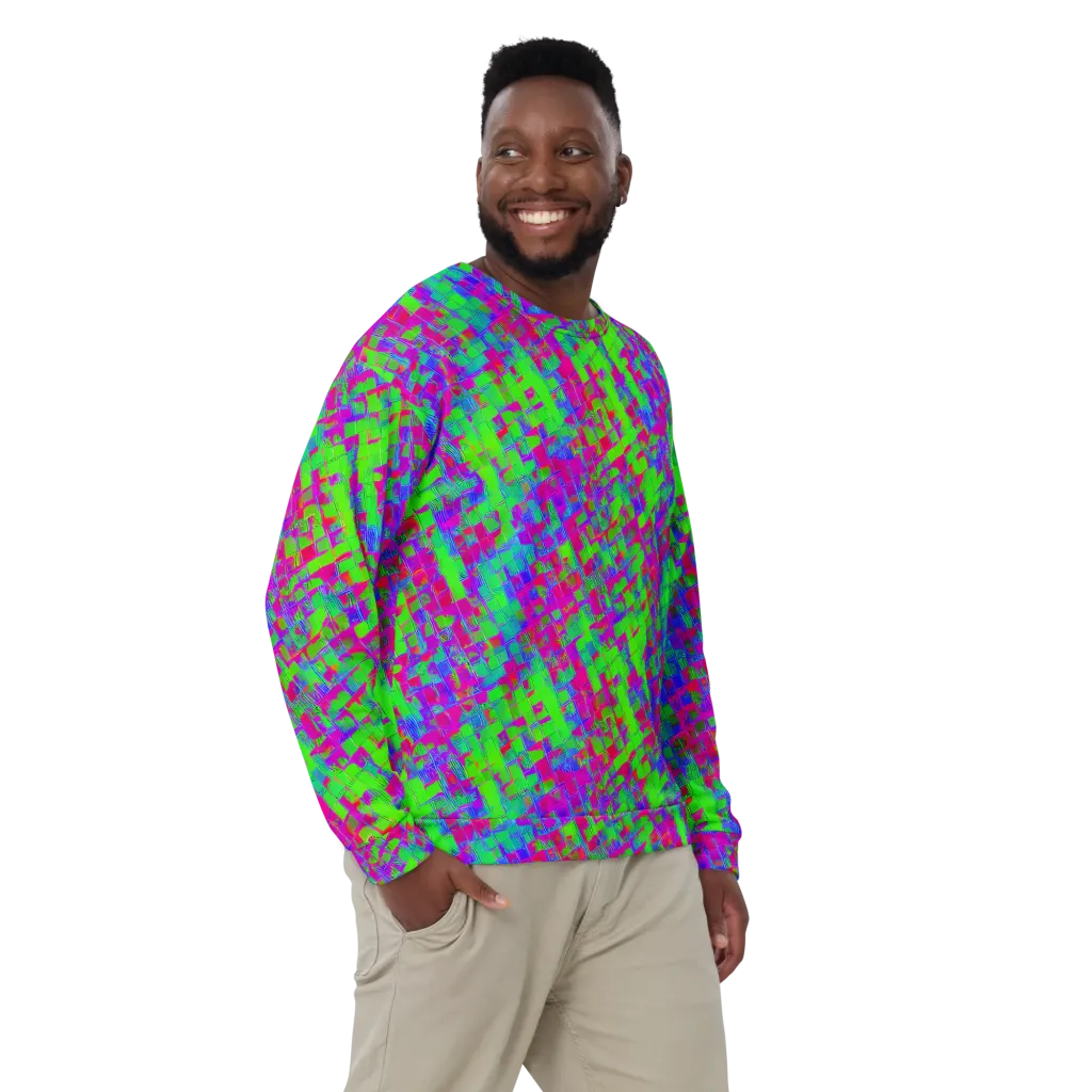 Neon Tapestry on Sweatshirt — Front