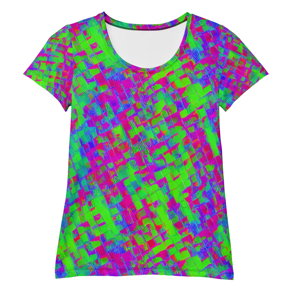Neon Tapestry on Women's Athletic T-Shirt — Front