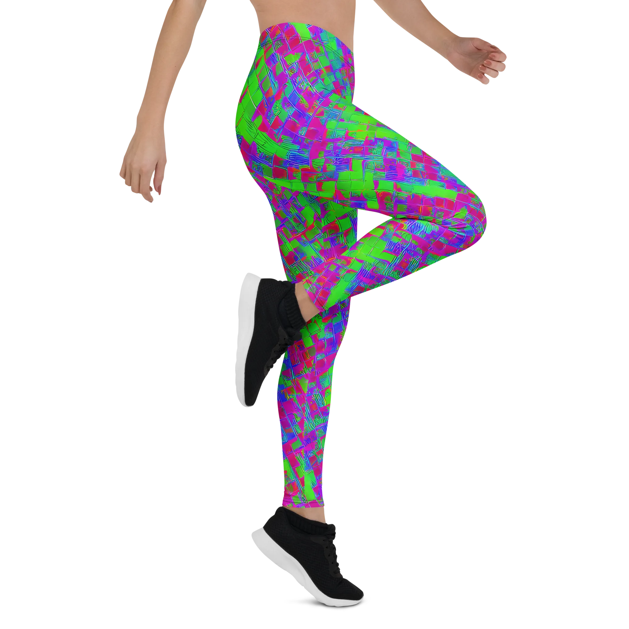 Neon Tapestry on Leggings — Right